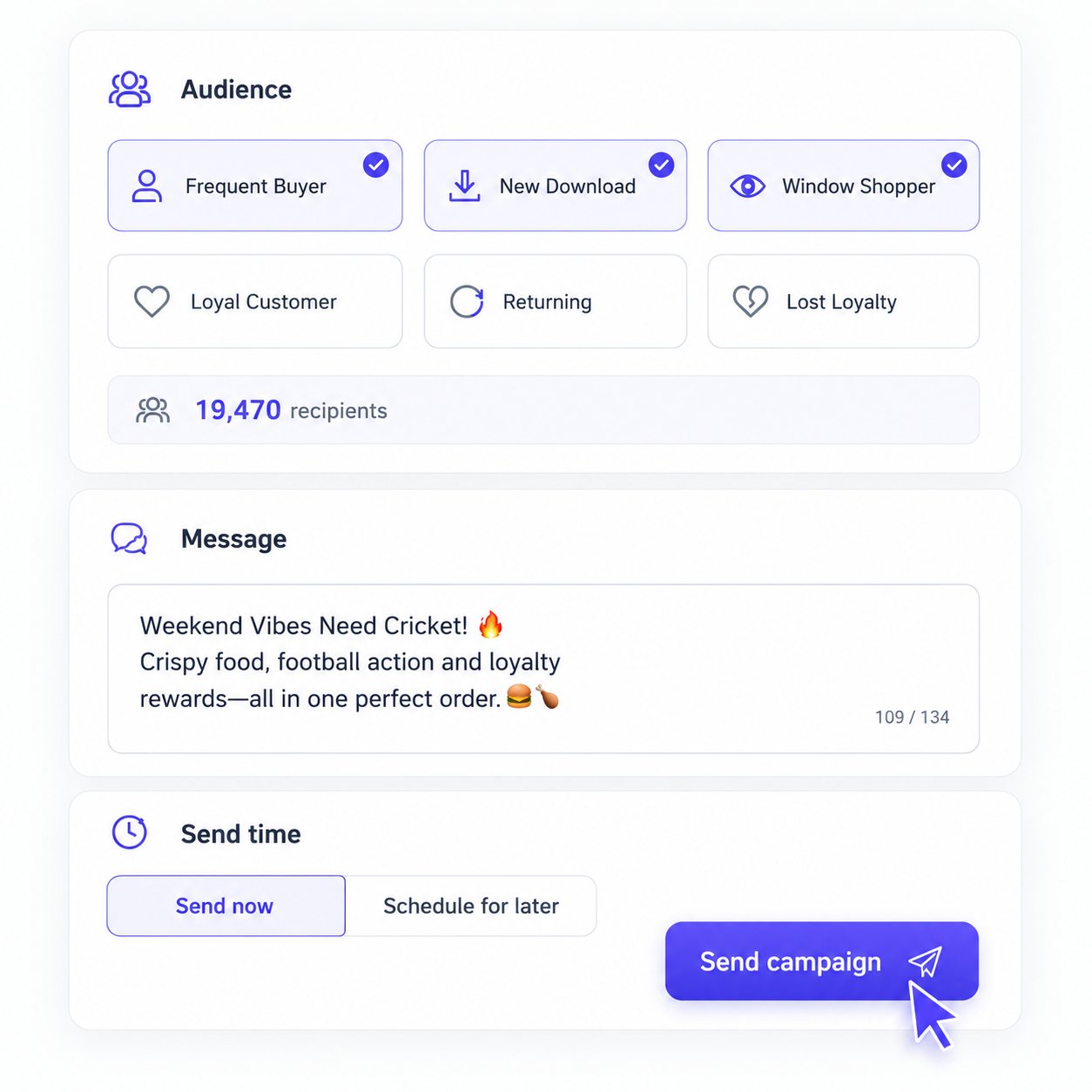 Mobstep marketing campaigns powered by real numbers, behavior analysis, segmentation and AI