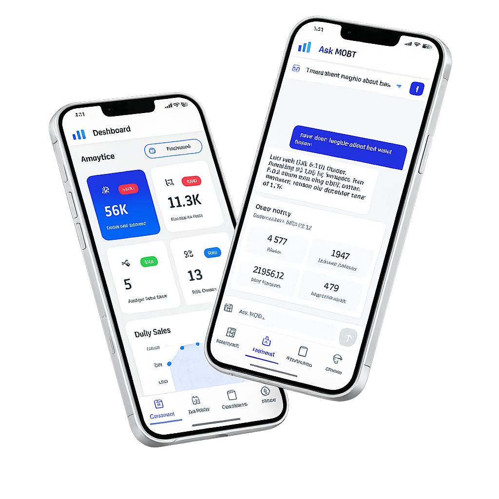 Mobstep OPS app showing live operations and driver dispatch